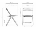 Пластиковый стул Fold складной clear