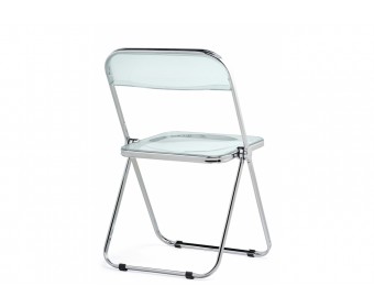 Пластиковый стул Fold складной clear gray-blue