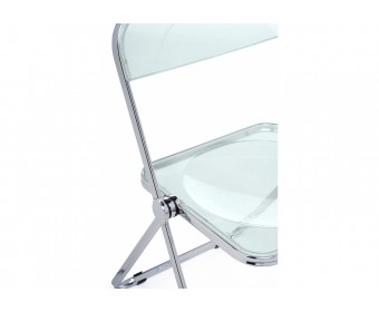 Пластиковый стул Fold складной clear gray-blue