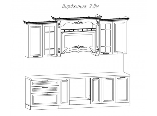Кухня "Вирджиния" 2,8