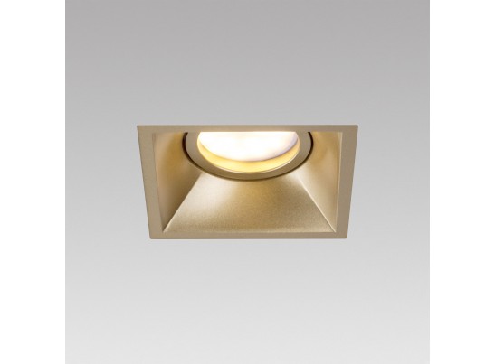 Комплект из светильника и рамки DOMINO QUAD MR16 ЗОЛОТО в Каменске-Уральском