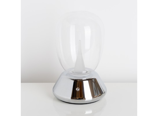 Настольная лампа диммируемая 10W 3000K прозрачный/хром Uovo III Lightstar 807904 в Каменске-Уральском