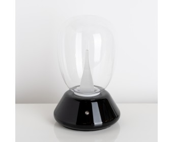 Настольная лампа диммируемая 10W 3000K прозрачный/черный Uovo III Lightstar 807907