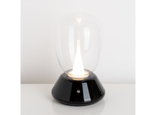 Настольная лампа диммируемая 10W 3000K прозрачный/черный Uovo III Lightstar 807907 в Каменске-Уральском