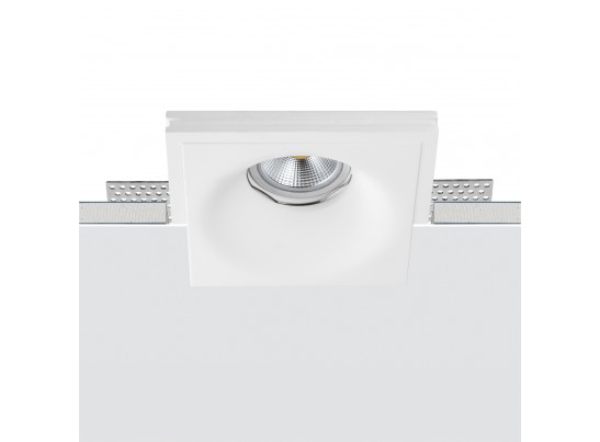 Светильник встраиваемый гипсовый скрытой установки д/гипсокартонного потолка с малозаметной фиксирующей пружиной MR16 GU10 Anello 002000 в Каменске-Уральском