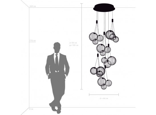 Люстра подвесная Sferetta Lightstar 801180 в Каменске-Уральском