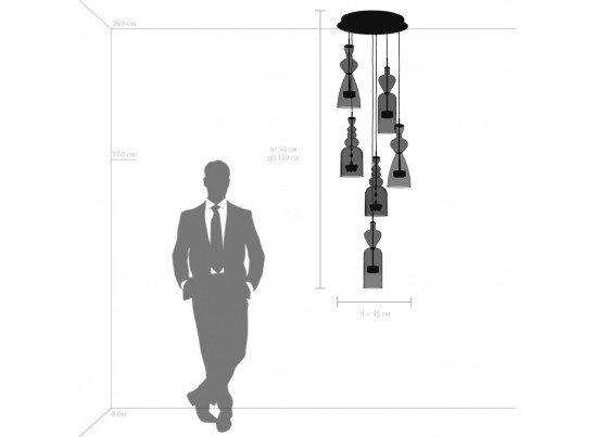 Люстра подвесная Belle Lightstar 814069 в Каменске-Уральском
