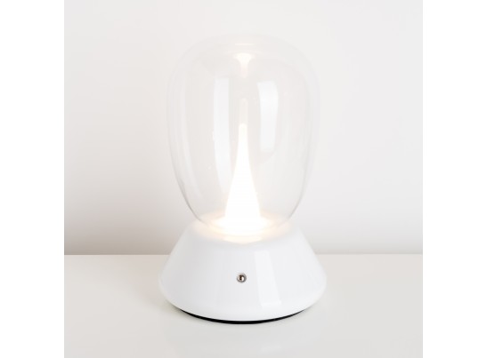 Настольная лампа диммируемая 10W 3000K прозрачный/белый Uovo III Lightstar 807906 в Каменске-Уральском