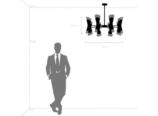 Люстра потолочная Strato Lightstar 817167 в Каменске-Уральском