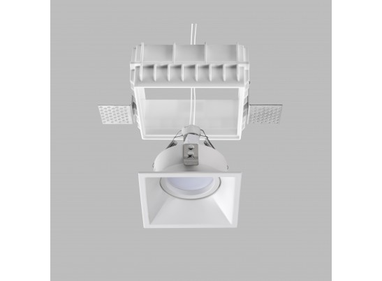 Комплект из светильника и рамки DOMINO QUAD MR16 БЕЛЫЙ в Каменске-Уральском