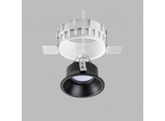 Комплект из светильника и рамки DOMINO ROUND MR16 ЧЁРНЫЙ в Каменске-Уральском