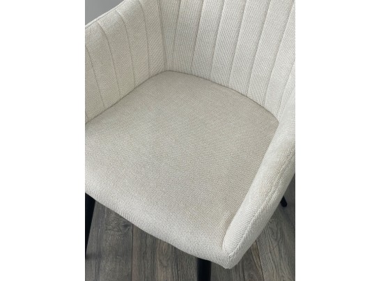 Стул BRANDY WZ2042-01 молочный фактурный велюр / черный каркас в Каменске-Уральском