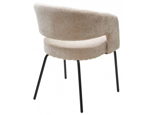 Стул SNUG 3018-10 бежевый, шенилл / черный каркас, ®DISAUR в Каменске-Уральском