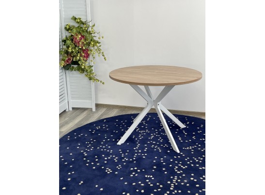 Стол ВЕГА D100 Дуб Канзас/ белый каркас 1 шт / 1 кор в Каменске-Уральском