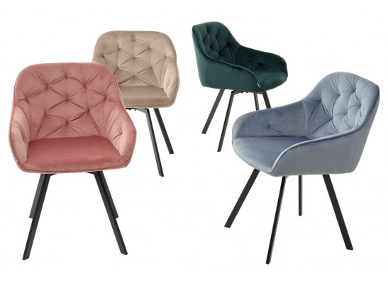 Стул GALE 360 град. поворот. BLUVEL-40 BEIGE, велюр/ черный каркас, в Каменске-Уральском