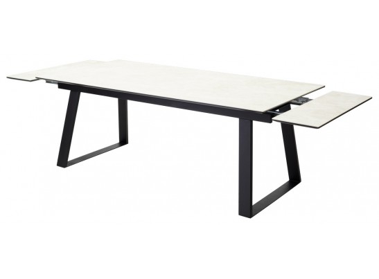 Стол Франк 200 Кремовый мрамор, керамика / черный каркас в Каменске-Уральском