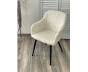 Стул BRANDY WZ2042-01 молочный фактурный велюр / черный каркас в Каменске-Уральском