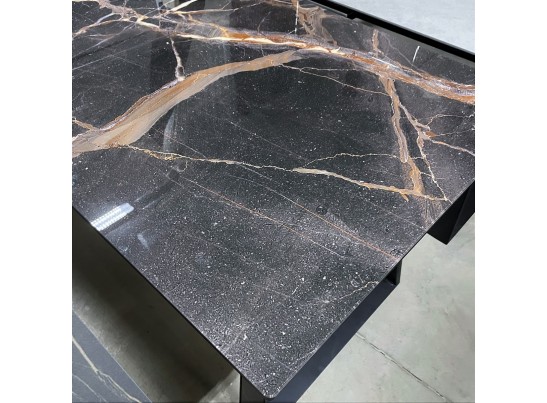 Стол Франк 160 Мейджик, стекло / Мейджик, черный в Каменске-Уральском