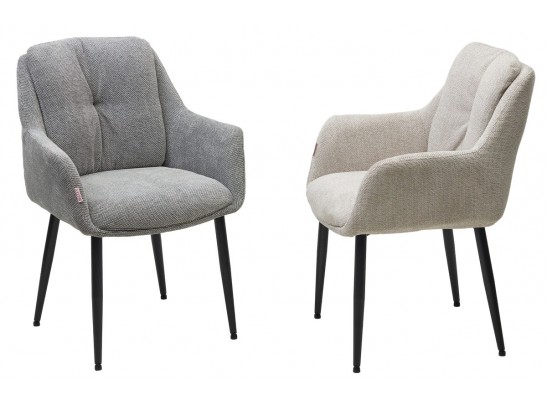 Стул DORE Garna-071 бежевый, ткань / черный каркас, ®DISAUR в Каменске-Уральском