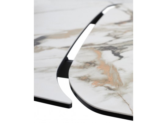 Стол BIRGER 200 KL-188 Контрастный мрамор, итальянская керамика, ®DISAUR в Каменске-Уральском