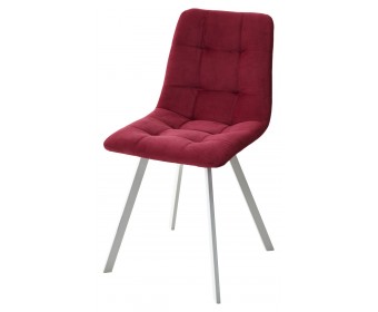 Стул CHILLI-Q SQUARE винный #16, велюр / белый каркас, 4 шт./1 к, 