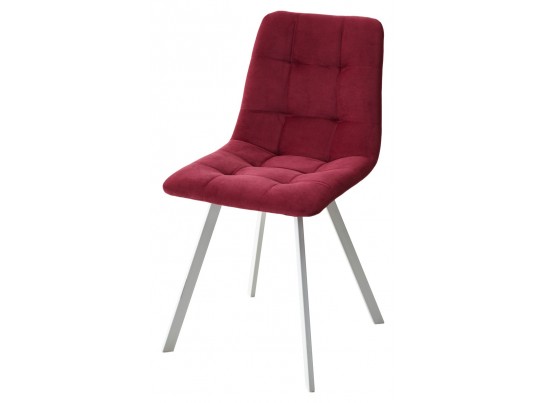 Стул CHILLI-Q SQUARE винный #16, велюр / белый каркас, 4 шт./1 к, в Каменске-Уральском