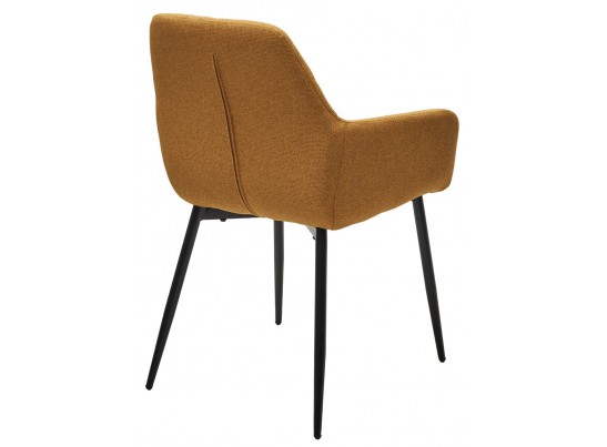 Стул NOVARA Barrel-48 Горчичный, ткань / черный каркас / Товарный знак DISAUR в Каменске-Уральском