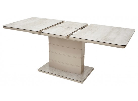 Стол ALTA 120 BEIGE/ CAPPUCINO глазурованное стекло в Каменске-Уральском