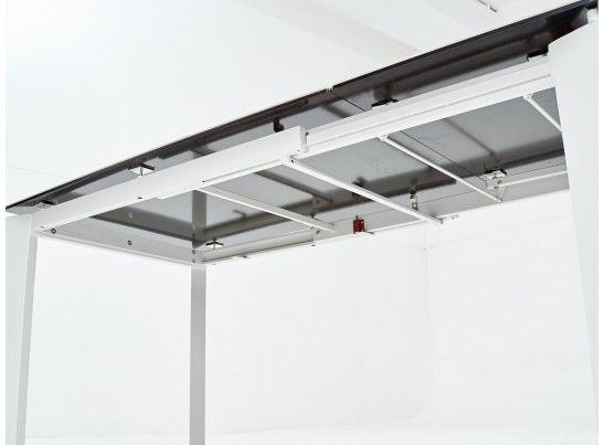 Стол CORNER 120 MATTE STATUARIO Белый мрамор матовый керамика, стекло/ белый каркас, ®DISAUR в Каменске-Уральском