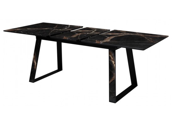 Стол Франк 160 Мейджик, стекло / Мейджик, черный в Каменске-Уральском