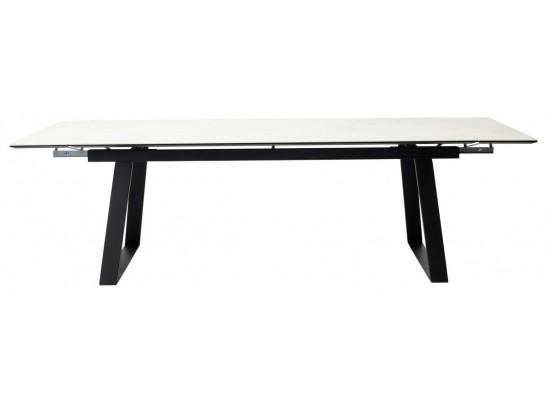 Стол Франк 200 Кремовый мрамор, керамика / черный каркас в Каменске-Уральском