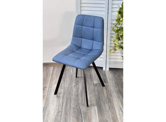 Стул CHILLI-Q SQUARE Oracul 795 Синий, экокожа PU / черный каркас, в Каменске-Уральском