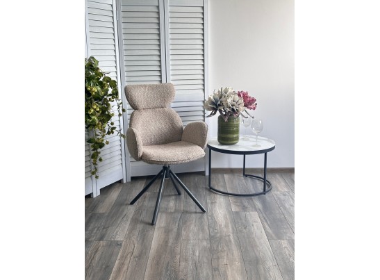 Стул VARDY 360 град.поворот. бежевый букле XD841-06 / Серый, ®DISAUR