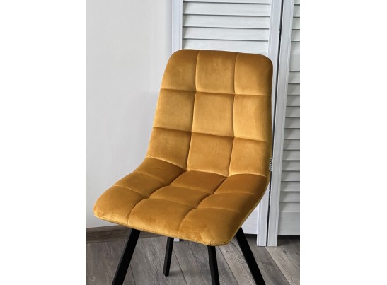 Стул CHILLI SQUARE BLUVEL-68 желтый, велюр / черный каркас в Каменске-Уральском