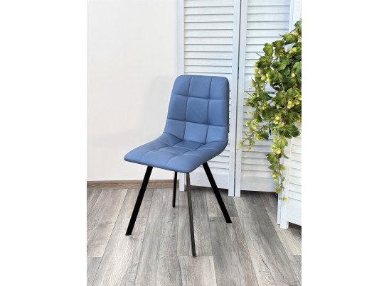 Стул CHILLI-Q SQUARE Oracul 795 Синий, экокожа PU / черный каркас, в Каменске-Уральском