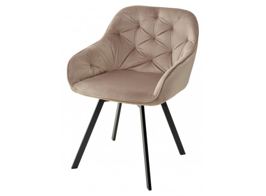 Стул GALE 360 град. поворот. BLUVEL-40 BEIGE, велюр/ черный каркас, в Каменске-Уральском