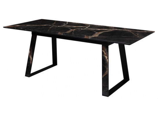 Стол Франк 160 Мейджик, стекло / Мейджик, черный в Каменске-Уральском