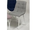 Стул CHILLI UF860-02B серо-голубой, ткань/ белый каркас в Каменске-Уральском