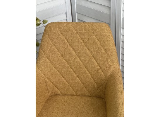 Стул NOVARA Barrel-48 Горчичный, ткань / черный каркас / Товарный знак DISAUR в Каменске-Уральском