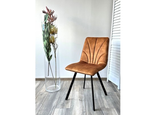 Стул ARFA UF912-02B античный медный, велюр без "пальчикового" эффекта/ черный каркас, ®DISAUR в Каменске-Уральском