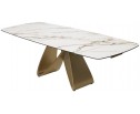 Стол PALACIO 180 KL-188 Контрастный мрамор матовый, итальянская керамика/ Шампань, ®DISAUR в Каменске-Уральском