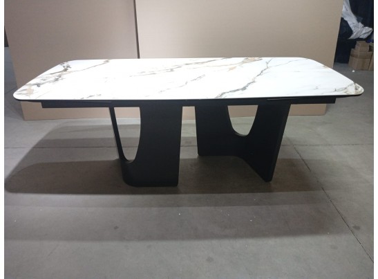 Стол BIRGER 200 KL-188 Контрастный мрамор, итальянская керамика, ®DISAUR в Каменске-Уральском