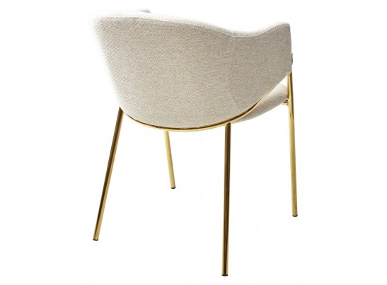 Стул DILL TRF-11 светло-бежевый, ткань/ золотой каркас в Каменске-Уральском