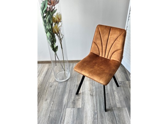 Стул ARFA UF912-02B античный медный, велюр без "пальчикового" эффекта/ черный каркас, ®DISAUR в Каменске-Уральском