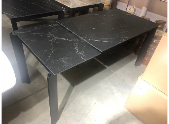 Стол CORNER 120 MATT BLACK MARBLE SOLID CERAMIC / BLACK, ®DISAUR в Каменске-Уральском
