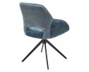 Стул BERRIES 360 град. Синий Loris-37, велюр/ темно-синий 7525-56, велюр/ черный каркас, DISAUR