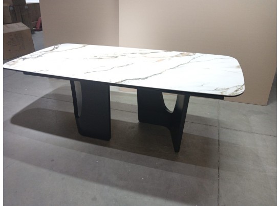 Стол BIRGER 200 KL-188 Контрастный мрамор, итальянская керамика, ®DISAUR в Каменске-Уральском