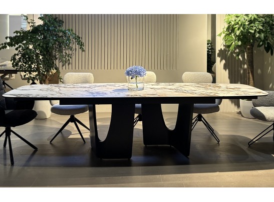 Стол BIRGER 200 KL-188 Контрастный мрамор, итальянская керамика, ®DISAUR в Каменске-Уральском