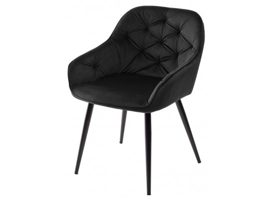 Стул BREEZE BLUVEL-19 BLACK, велюр/ черный каркас в Каменске-Уральском