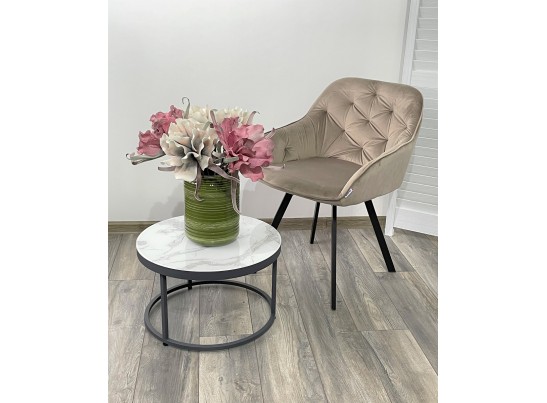 Стул GALE 360 град. поворот. BLUVEL-40 BEIGE, велюр/ черный каркас, в Каменске-Уральском